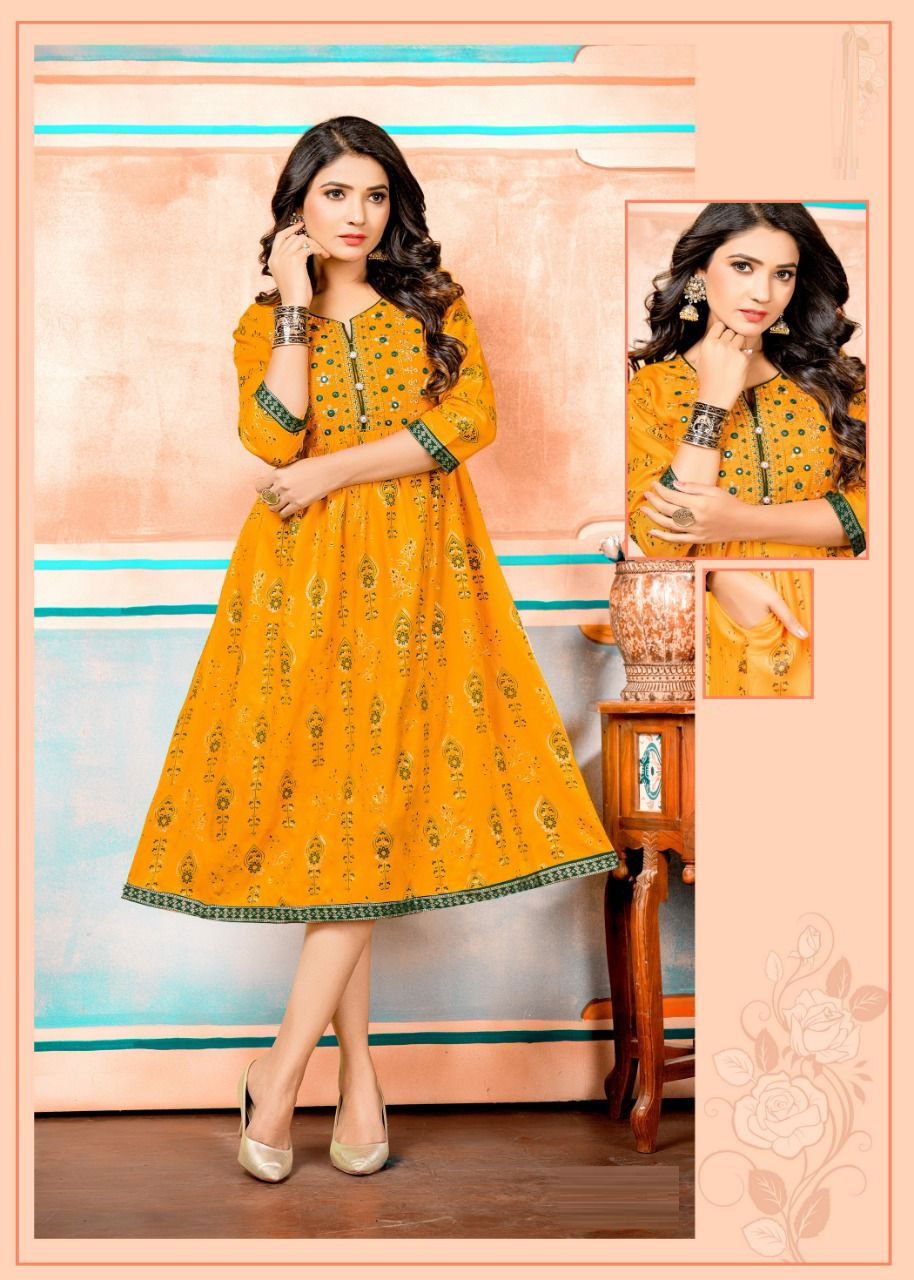 Hirwa Simran Exclusive Wear Latest Wholesale Kurti Collection